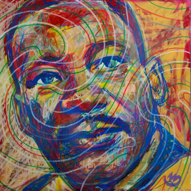 Peinture intitulée "Martin Luther king" par Pierre Emile Andre (13), Œuvre d'art originale, Acrylique