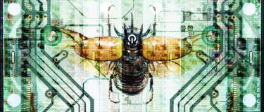 Peinture intitulée "bug-in-the-system-0…" par Pierre-Emmanuel Chatiliez, Œuvre d'art originale