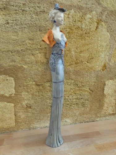 Sculpture titled "PIMPESOUEE" by Pierre Florence, Original Artwork, Terra cotta