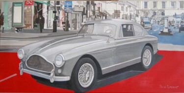Painting titled "aston martin rouge…" by Pierre Giafferi (cesar luciano), Original Artwork, Oil