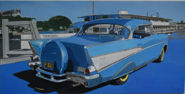 Painting titled "chevrolet bel air e…" by Pierre Giafferi (cesar luciano), Original Artwork, Oil