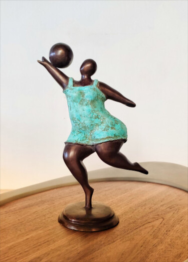 "Femme au ballon" başlıklı Heykel Pierre Gimenez tarafından, Orijinal sanat, Bronz