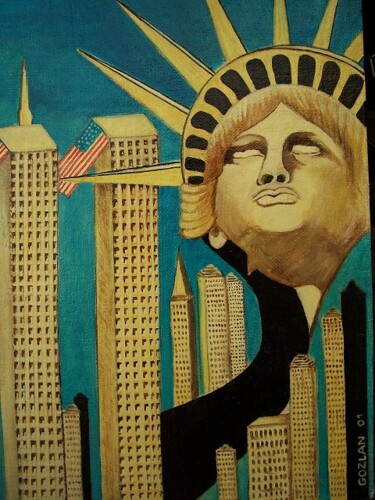 Peinture intitulée "Le 11 Septembre" par Pierre Isaac Gozlan, Œuvre d'art originale