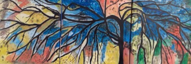 Peinture intitulée "L'arbre dans tous s…" par Pierre Isaac Gozlan, Œuvre d'art originale, Huile Monté sur Châssis en bois
