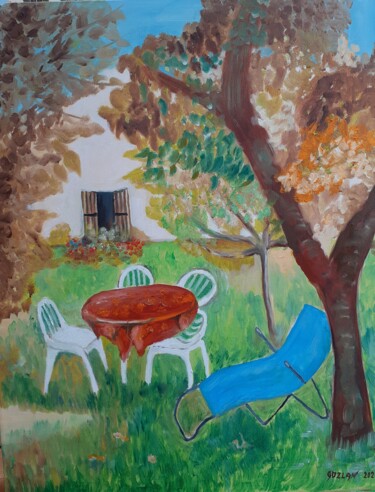 Painting titled "Mon coin repos" by Pierre Isaac Gozlan, Original Artwork, Oil