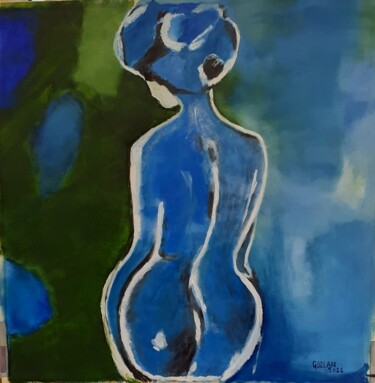 Painting titled "FEMINITE" by Pierre Isaac Gozlan, Original Artwork, Oil Mounted on Wood Stretcher frame