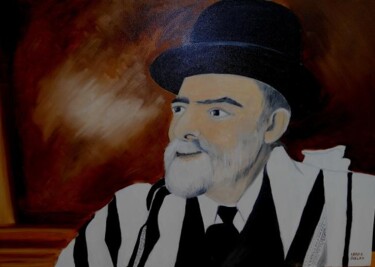 Peinture intitulée "Grand Rabbin de Con…" par Pierre Isaac Gozlan, Œuvre d'art originale