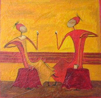 Peinture intitulée "Grenadine et Mirabe…" par Pierre Isaac Gozlan, Œuvre d'art originale