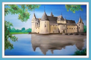 Peinture intitulée "Château du Plessis-…" par Pierre Jactat, Œuvre d'art originale, Huile
