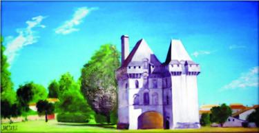 Peinture intitulée "Château de Matha" par Pierre Jactat, Œuvre d'art originale, Huile