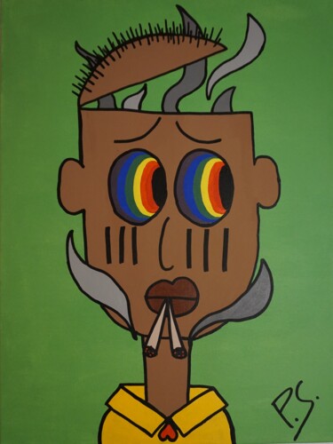 Painting titled "DRUGS CAN BE DANGER…" by Pierre-Joel S., Original Artwork, Acrylic