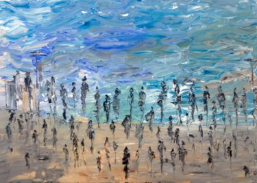 Peinture intitulée "Instant de foule se…" par Pierre Joseph, Œuvre d'art originale, Huile