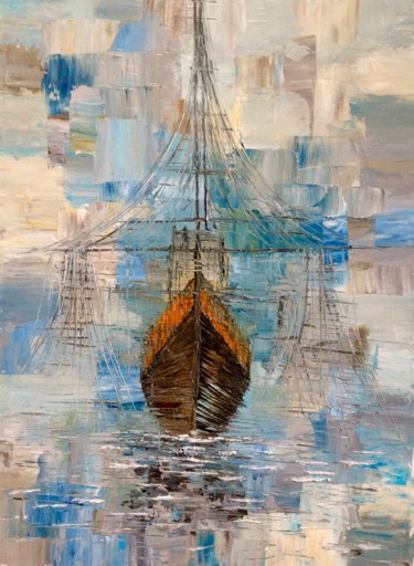 Peinture intitulée "French marina" par Pierre Joseph, Œuvre d'art originale