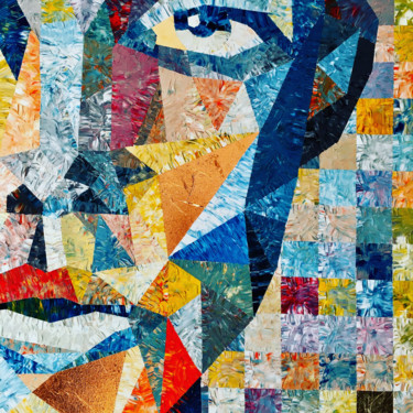 Peinture intitulée "Mosaic face" par Pierre Joseph, Œuvre d'art originale, Huile