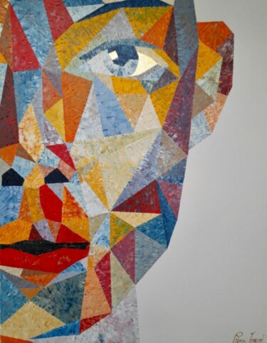 Pittura intitolato "Mosaic Elle 2" da Pierre Joseph, Opera d'arte originale, Olio Montato su Telaio per barella in legno