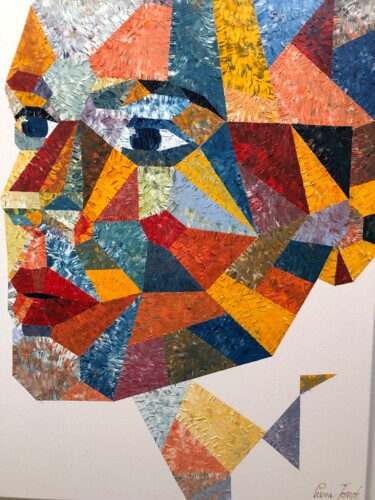 Peinture intitulée "Mosaic Elles" par Pierre Joseph, Œuvre d'art originale, Huile Monté sur Châssis en bois
