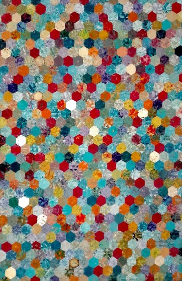 Peinture intitulée "Mosaic patchwork n1" par Pierre Joseph, Œuvre d'art originale, Huile