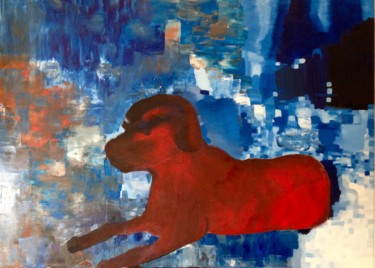 Картина под названием "Hot dog" - Pierre Joseph, Подлинное произведение искусства, Масло