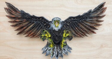 Sculpture titled "IndianEagle" by Pierre Lamblin, Original Artwork, Resin