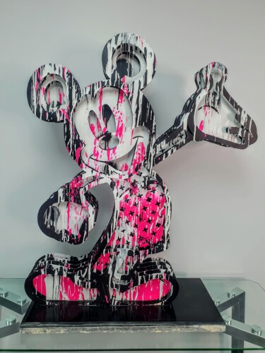 Sculpture intitulée "Le MickeyPaint" par Pierre Lamblin, Œuvre d'art originale, Aluminium