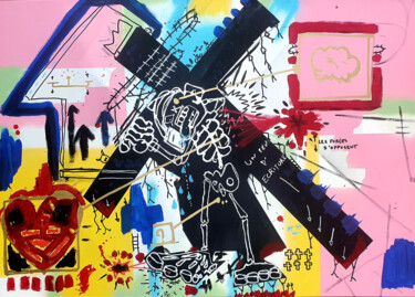 "Chacun sa croix" başlıklı Tablo Pierre Lamblin tarafından, Orijinal sanat, Akrilik