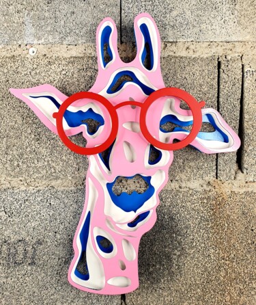 Malerei mit dem Titel "PinkJohn" von Pierre Lamblin, Original-Kunstwerk, Aluminium