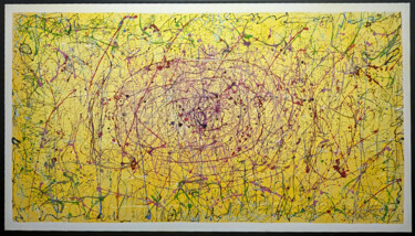 Painting titled "Psyché" by Pierre Lamblin, Original Artwork, Acrylic Mounted on Wood Stretcher frame