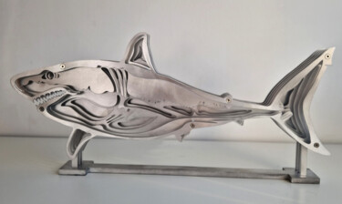 Escultura titulada "BB Sharck" por Pierre Lamblin, Obra de arte original, Aluminio