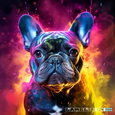 Digital Arts titled "Power Bulldog" by Pierre Lamblin, Original Artwork, Photo Montage