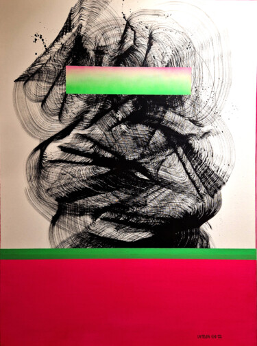 Malarstwo zatytułowany „L'acidulée XXL” autorstwa Pierre Lamblin, Oryginalna praca, Akryl Zamontowany na Drewniana rama noszy