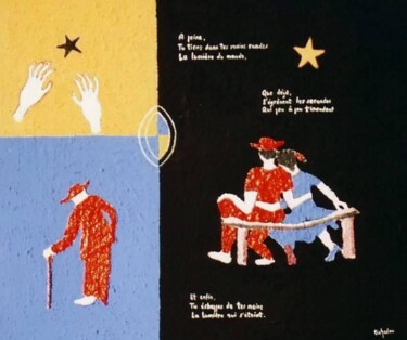 Pittura intitolato "la lumière" da Pierre Laurent Tichadou, Opera d'arte originale, Olio