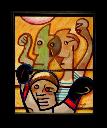 Pintura titulada "Le petit boxeur ( T…" por Pierre-Louis Torres, Obra de arte original, Acrílico