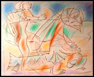 Dessin intitulée "Le Messie  ( The me…" par Pierre-Louis Torres, Œuvre d'art originale, Crayon
