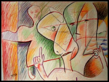 Dessin intitulée "Adultères  ( Adulte…" par Pierre-Louis Torres, Œuvre d'art originale, Crayon