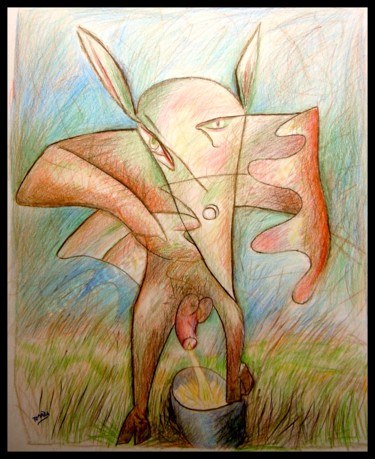 Dessin intitulée "Le Pistrouille" par Pierre-Louis Torres, Œuvre d'art originale, Crayon