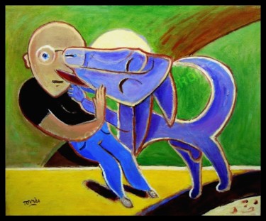 Painting titled "Le baiser  -  The K…" by Pierre-Louis Torres, Original Artwork, Acrylic