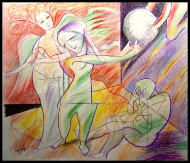 Dessin intitulée "L'Héritage   -   Th…" par Pierre-Louis Torres, Œuvre d'art originale, Crayon