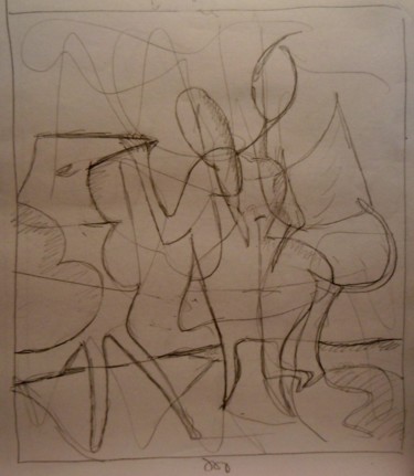 Drawing titled "sagittarius" by Pierre-Louis Torres, Original Artwork, Pencil