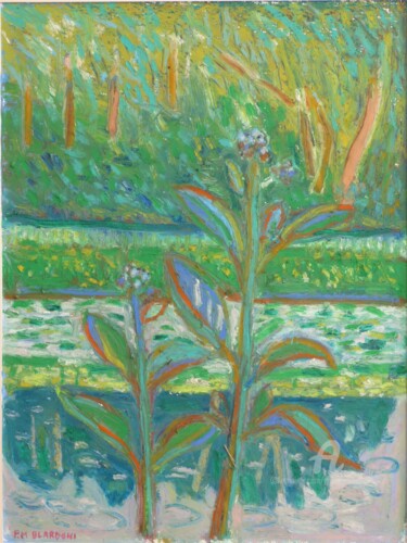 Painting titled "BORDS DE L EURE UN…" by Pierre-Marie Blardoni, Original Artwork, Pastel