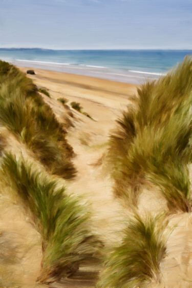 Fotografia intitulada "chemin vers la plage" por Pierre-Marie Fenech, Obras de arte originais, Fotografia Manipulada