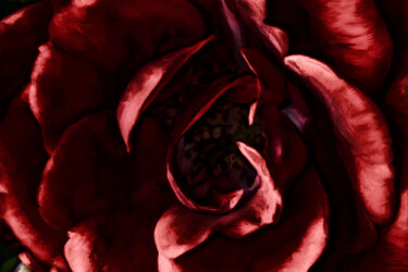 Photographie intitulée "Coeur de rose" par Pierre-Marie Fenech, Œuvre d'art originale, Photographie manipulée