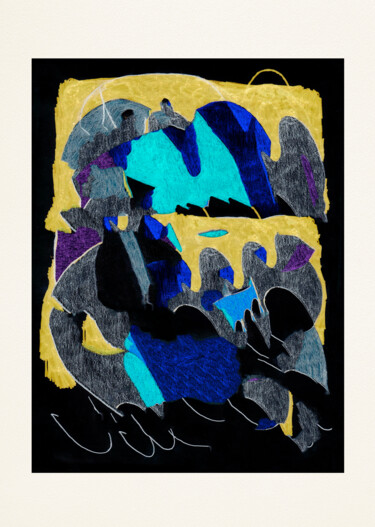 Dessin intitulée "Fourgon bavote" par Pierre Martel, Œuvre d'art originale, Crayon