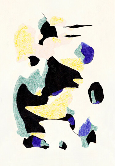 Dessin intitulée "Maboul moons" par Pierre Martel, Œuvre d'art originale, Crayon