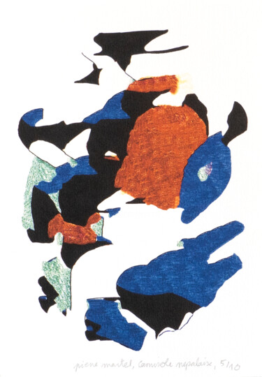 Dessin intitulée "Camisole nepalaise" par Pierre Martel, Œuvre d'art originale, Crayon