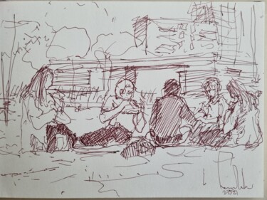 Drawing titled "Grand Parc des Dock…" by Pierre Milosavljevic, Original Artwork, Marker