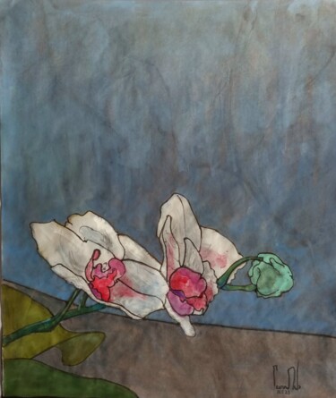 Peinture intitulée "Fleures précieuses" par Pierre Milosavljevic, Œuvre d'art originale, Aquarelle