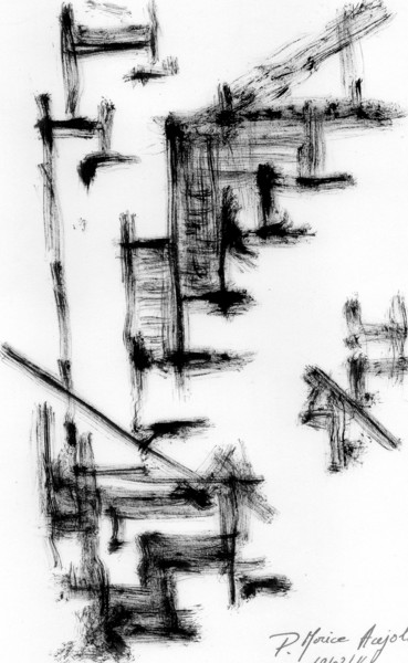 Рисунок под названием "N 71" - Pierre Morice, Подлинное произведение искусства, Чернила