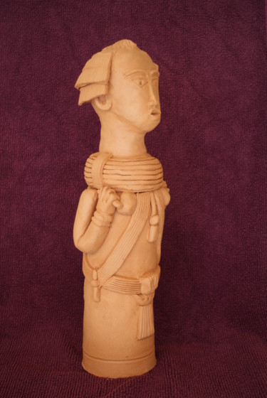 Sculpture intitulée "stylnok femme colon…" par Pierre Morice, Œuvre d'art originale, Céramique