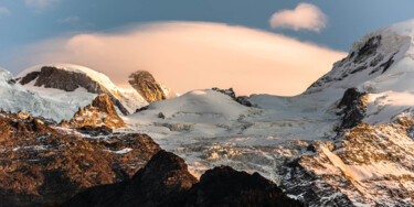 Photography titled "La glacier du Tour…" by Pierre Nadler, Original Artwork, Digital Photography Mounted on Other rigid panel