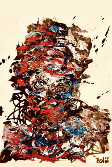Malerei mit dem Titel "colors red" von Pierre Olié, Original-Kunstwerk, Acryl